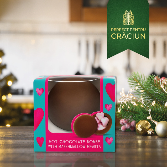 Sfera de ciocolata cu lapte si bezele inimioara 50G [1]