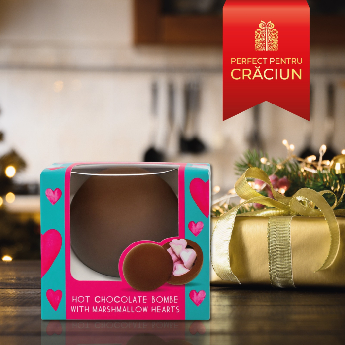 Sfera de ciocolata cu lapte si bezele inimioara 50G [4]