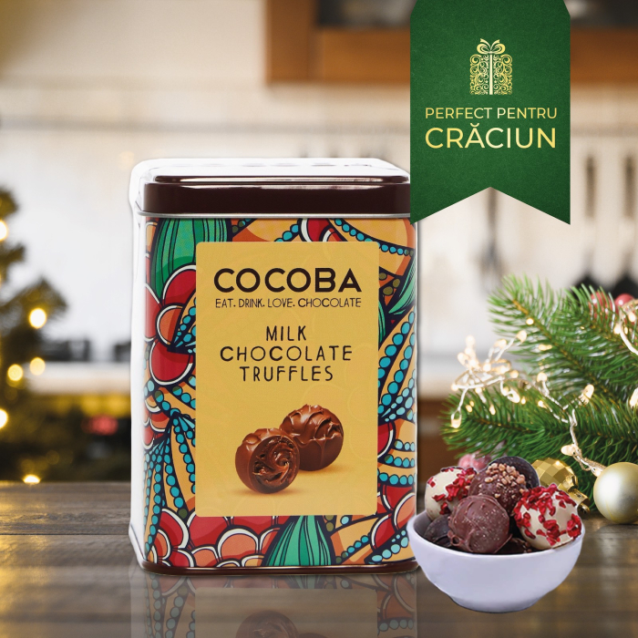 Trufe de ciocolata cu lapte in cutie metalica 120G [1]