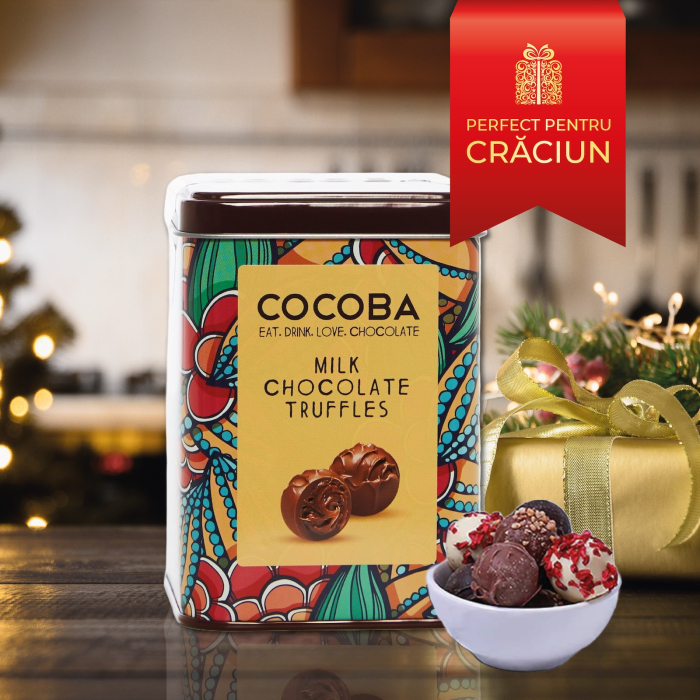 Trufe de ciocolata cu lapte in cutie metalica 120G [3]