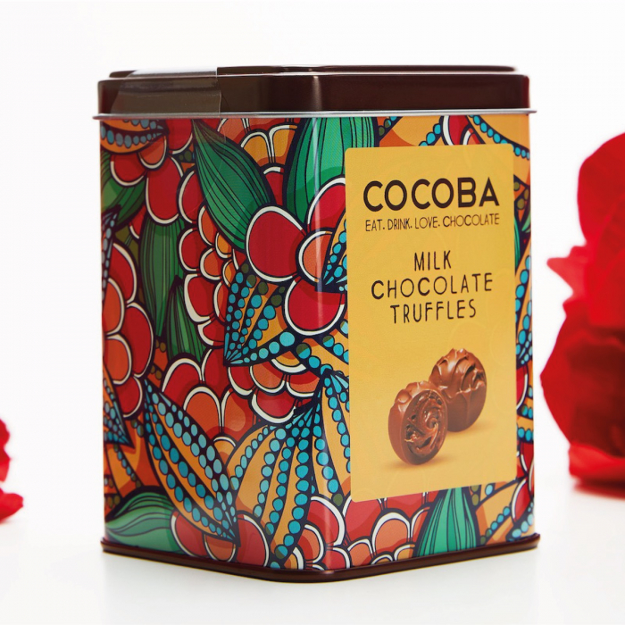 Trufe de ciocolata cu lapte in cutie metalica 120G [3]