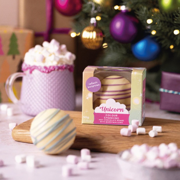 Unicorn Sfera de ciocolata alba cu bezele 50G [4]
