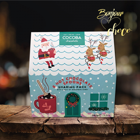 Casuta Craciun - Set 6 linguri de ciocolata cu bezele 232G [2]