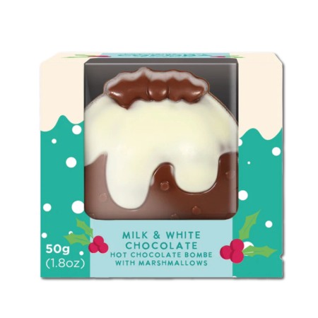 Craciun - Christmas Pudding - Sfera de ciocolata cu lapte si bezele 50G