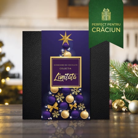 Ciocolata cu Alcool - Colectia Limitata Craciun - Bomboane de ciocolata cu umplutura 205G