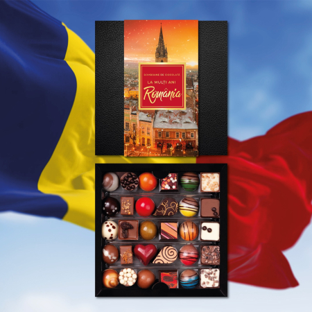 Colecția Lux „Ninsoare la Sibiu” - Bomboane de ciocolată 200G - Ediția „La mulți ani, România” [1]