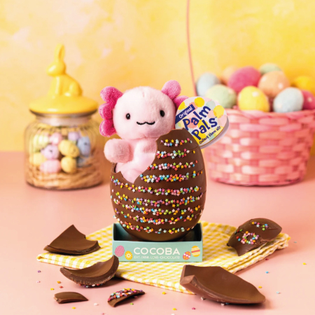Paște - Ferma Animalelor - Ou gigant de ciocolata cu lapte si jucarie surpriza 250G