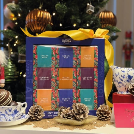 Ciocolata cu Caramel - Fiesta de ciocolata - Set cadou 9 sfere de ciocolata cu bezele 450G