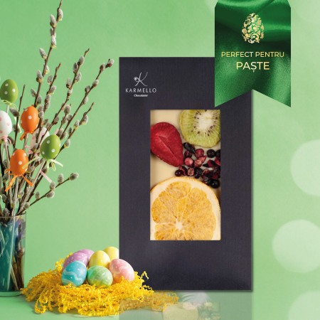 Frutella - Tabletă ciocolată albă cu portocale, kiwi și căpșuni 100G [4]