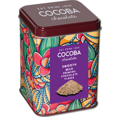 Ciocolata cu Lapte - Fulgi de ciocolata belgiana cu lapte in cutie metalica 200G