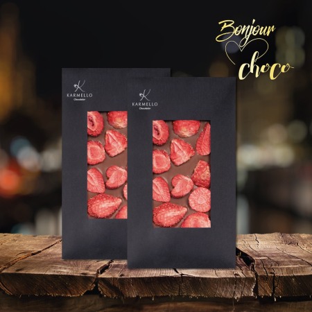 Lambada - Tabletă ciocolată cu lapte și căpșuni 100G [3]