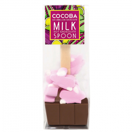 Ciocolata calda & frappe ciocolata - Lingura ciocolata cu lapte si bezele iepurasi 50G