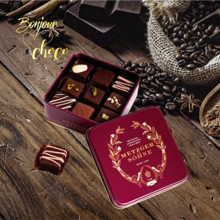 Maggiore Lebkuchen - Praline de ciocolata cu turta dulce in cutie metalica rosie 115G [2]