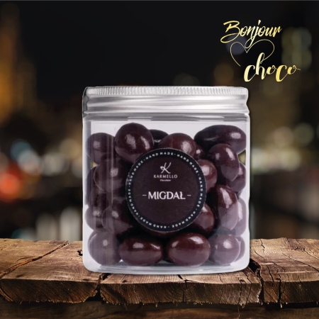 Migdale invelite in ciocolata neagra 150G [3]