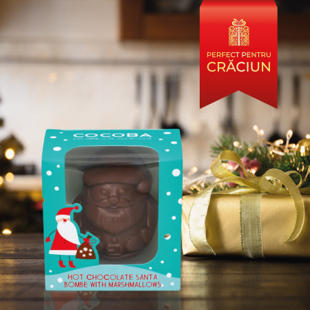 Moș Crăciun - Figurină de ciocolată cu lapte și bezele 50G [2]