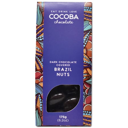 Non-Boozy Chocolate - Nuci braziliene învelite în ciocolată neagră 175G