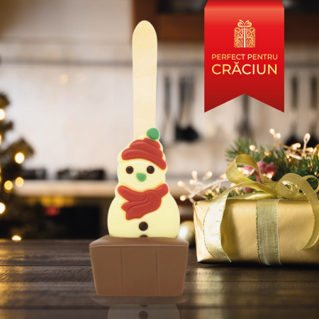 Om de Zăpadă - Lingură ciocolată caldă cu lapte 50G [2]