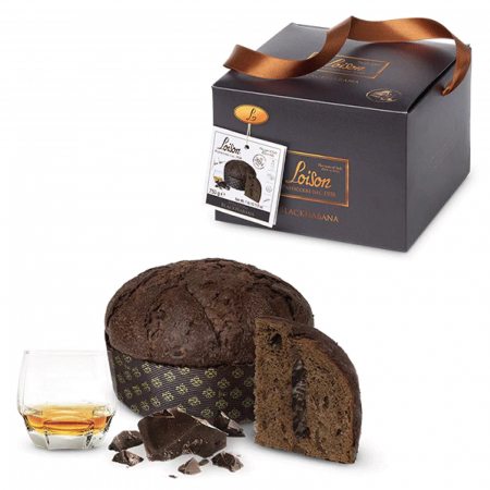 Panettone cu ciocolata neagra Single Origin, crema de ciocolata neagra si rom 750G [0]