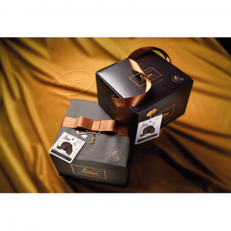 Panettone cu ciocolata neagra Single Origin, crema de ciocolata neagra si rom 750G [2]