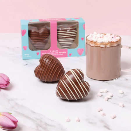 Set 2 inimi de ciocolata cu lapte si bezele 100G [1]