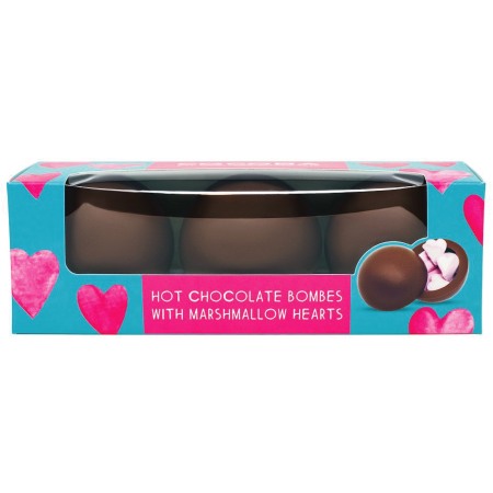 Ciocolata calda & frappe ciocolata - Set 3 sfere de ciocolata cu lapte si bezele inimioara 150G