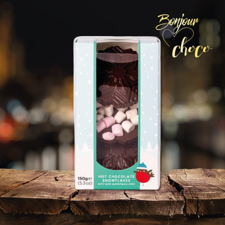 Set 3 fulgi de zapada din ciocolata cu lapte si bezele 135G [4]