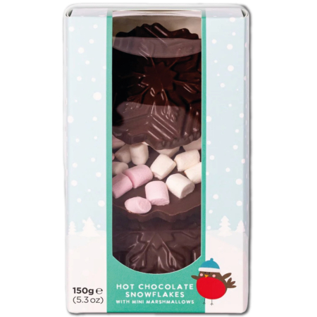 Craciun - Set 3 fulgi de zapada din ciocolata cu lapte si bezele 135G