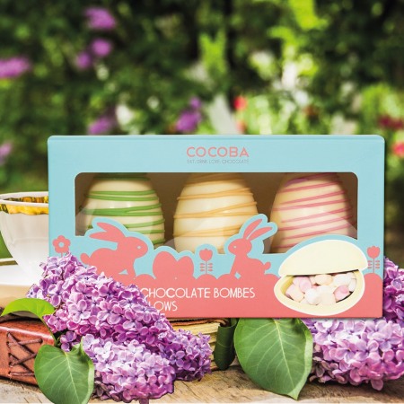 Set 3 ouă glazurate de ciocolată albă cu bezele 150G [0]
