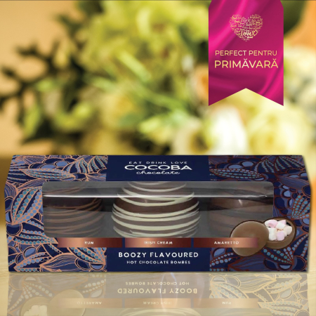 Boozy Flavoured Hot Chocolate Balls With Marshmallows (Pack of 3) 150G