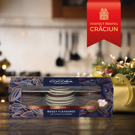 Set 3 sfere de ciocolata cu bezele si aroma de alcool 150G [3]