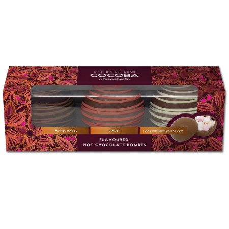 Craciun - Set 3 sfere de ciocolată cu bezele și aromă de iarnă 150G
