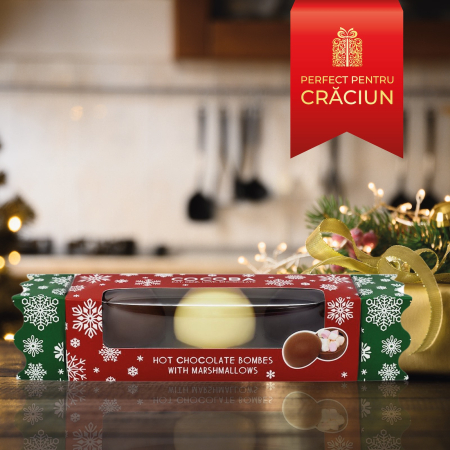 Set 3 sfere de ciocolată mixtă cu bezele 150G - Ediție Crăciun [2]