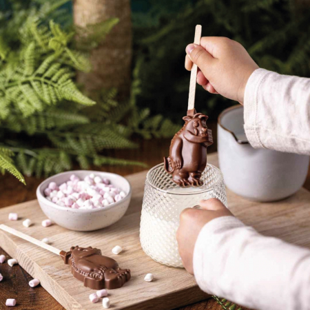 Ciocolata fara Alcool - Figurina Gruffalo de ciocolata cu lapte pentru ciocolata calda 30G