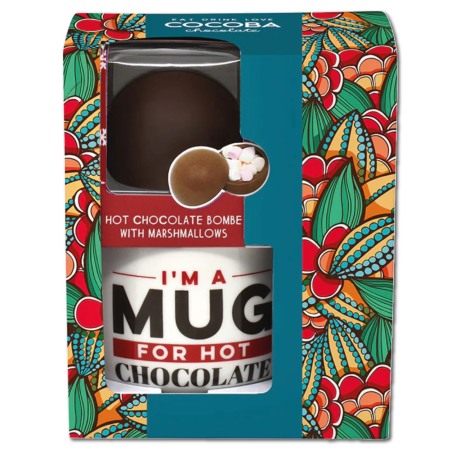 Craciun - Set cadou cana si sfera de ciocolata cu lapte si bezele 400G