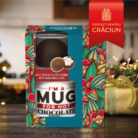 Set cadou cana si sfera de ciocolata cu lapte si bezele 400G [2]