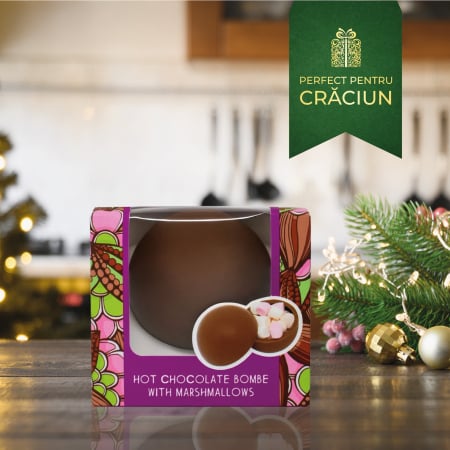 Craciun - Sfera de ciocolata cu lapte si bezele 50G