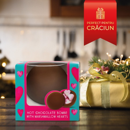 Sfera de ciocolata cu lapte si bezele inimioara 50G [3]