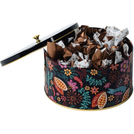 Smochine în ciocolată cu caramel sărat - cutie metalică bleumarin 350G [0]