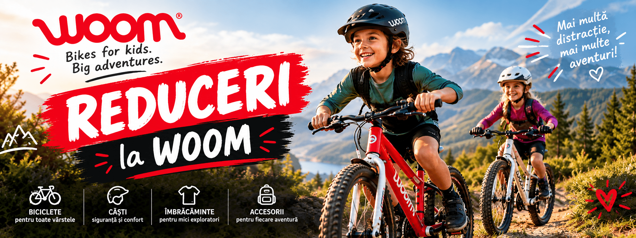 Biciclete Woom banner boomag