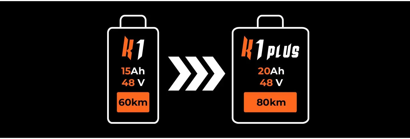 Autonomie Kamikaze K1 Plus 80 km - BooMag