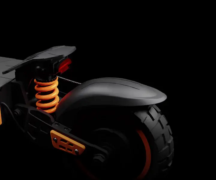 Animatie suspensie spate Kamikaze K1 Max - BooMag