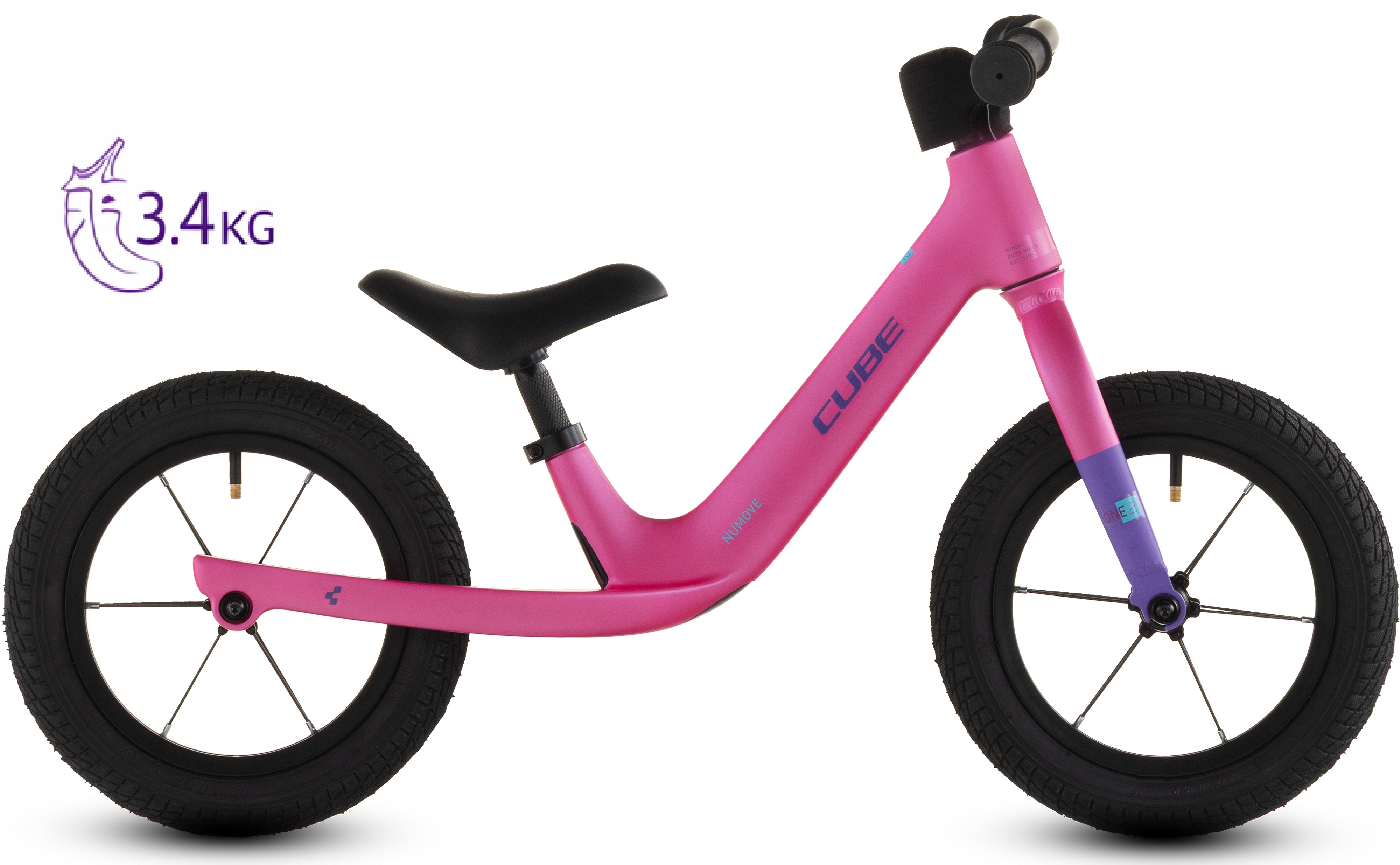BICICLETA COPII CUBE NUMOVE 120 WALK FUCSIA PLUM 2026 roti 12 [0]