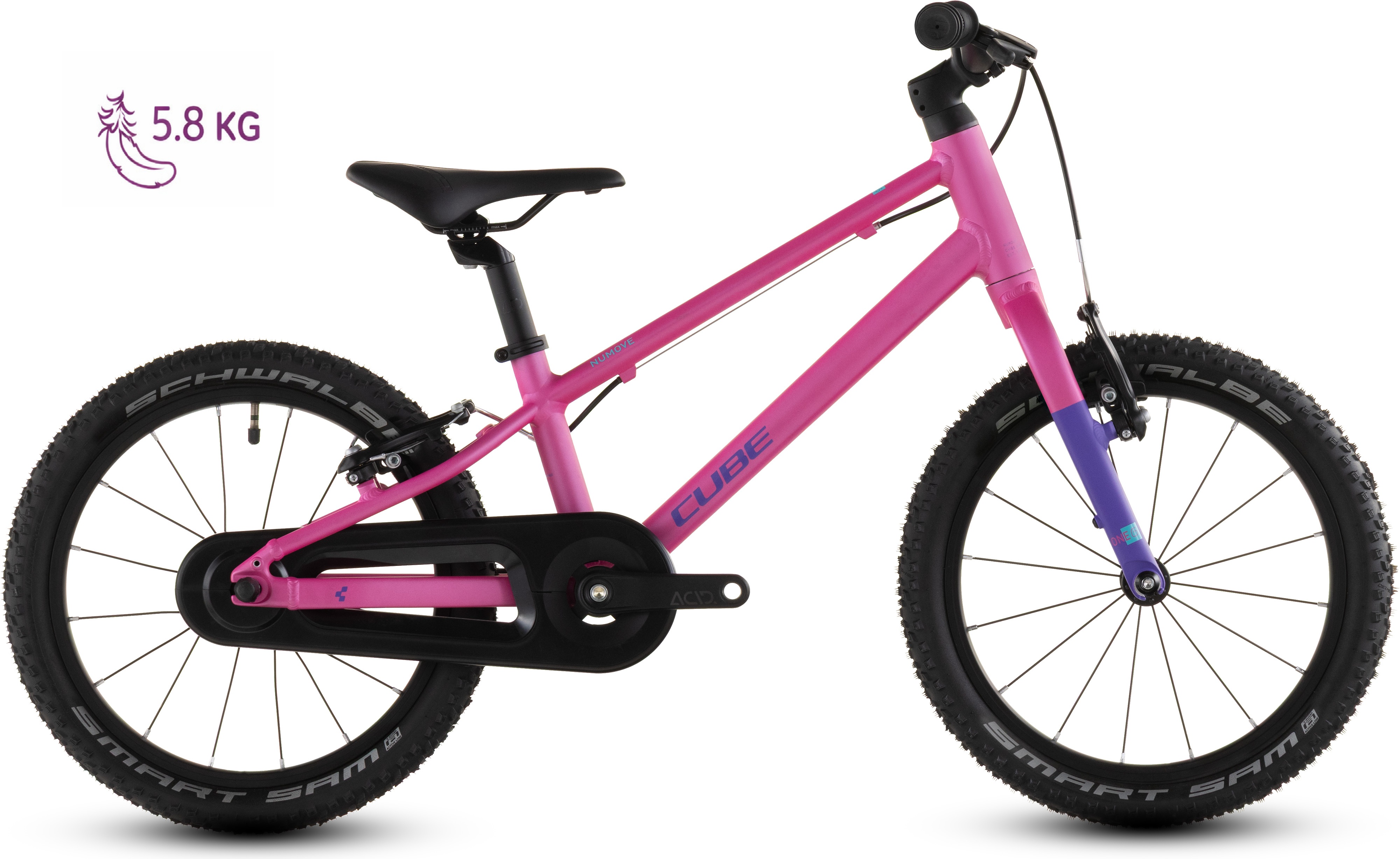 BICICLETA COPII CUBE NUMOVE 160 FUCSIA PLUM 2026 roti 16 [0]