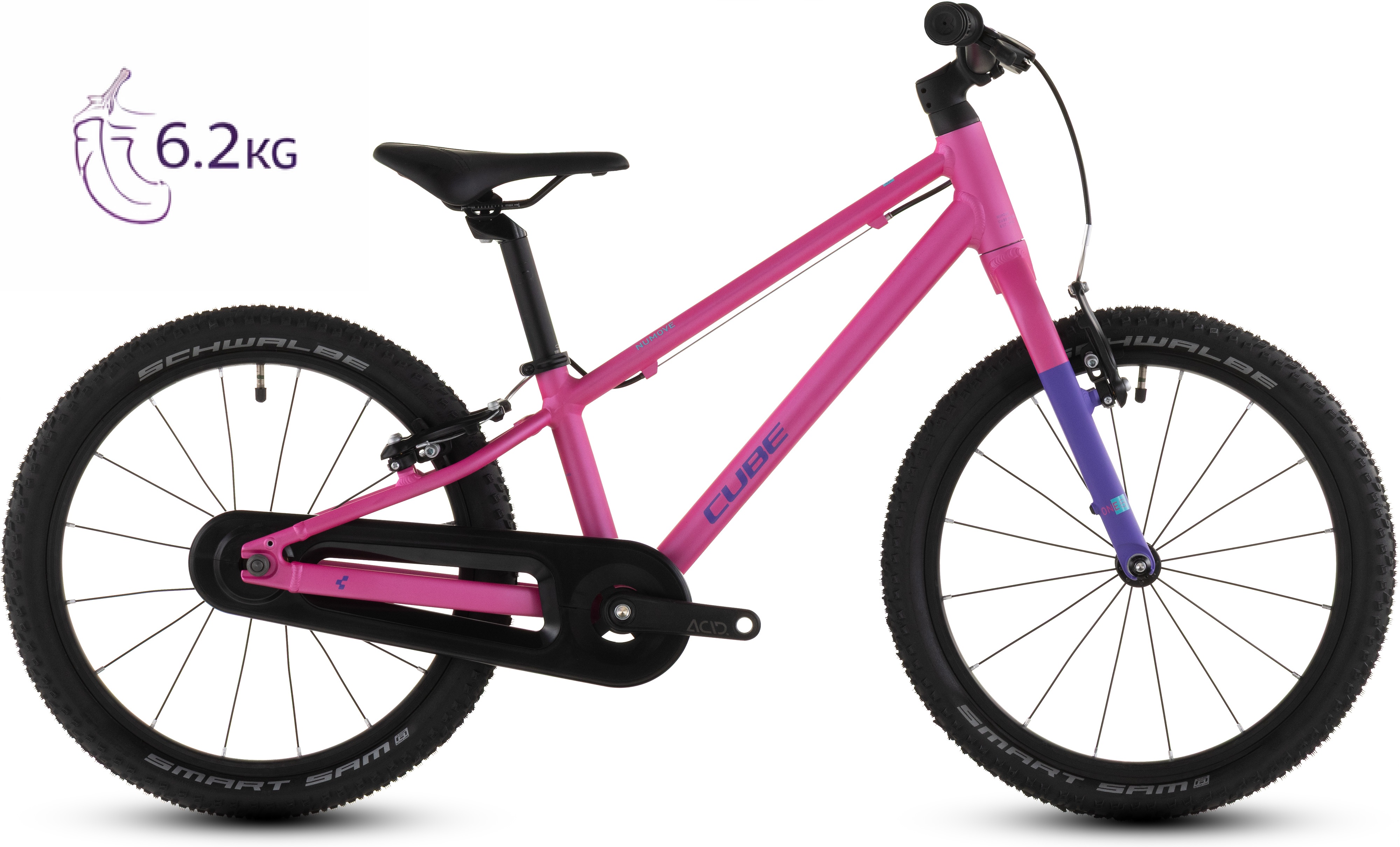 BICICLETA COPII CUBE NUMOVE 180 FUCSIA PLUM 2026 roti 18 [0]