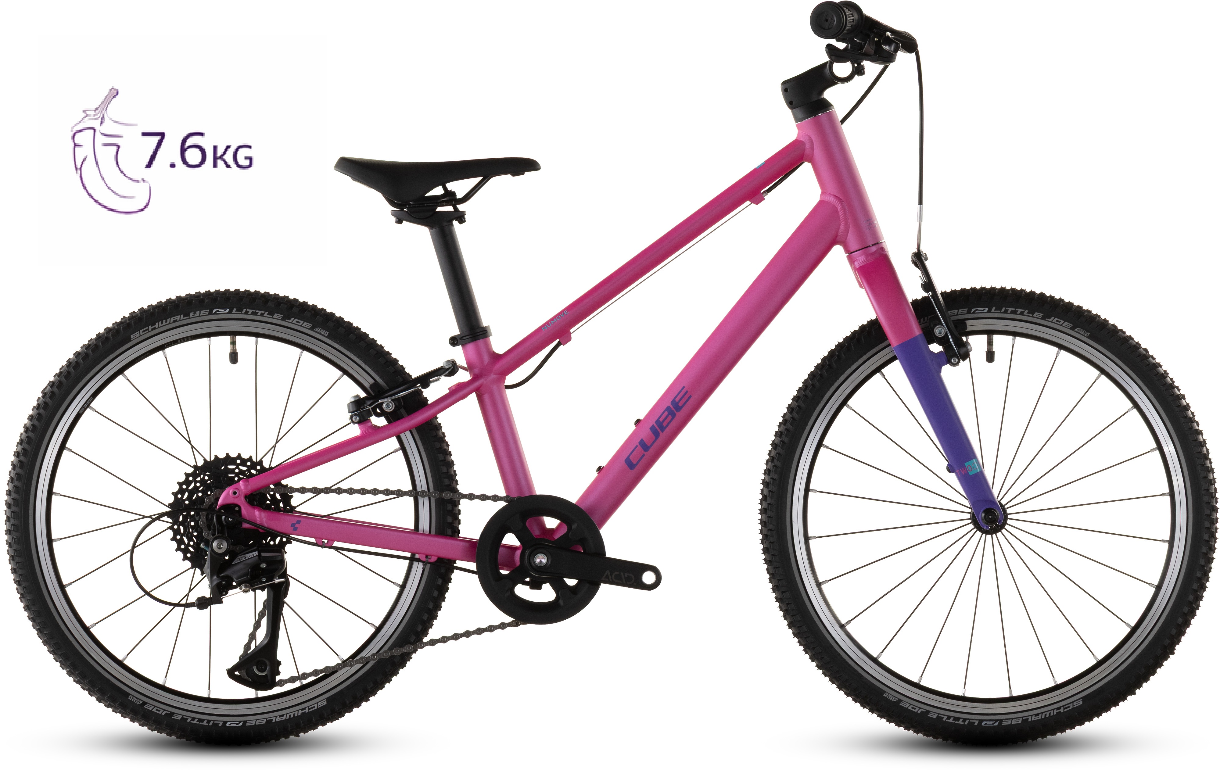 Ciclism - BICICLETA COPII CUBE NUMOVE 200 FUCSIA PLUM 2026 roti 20