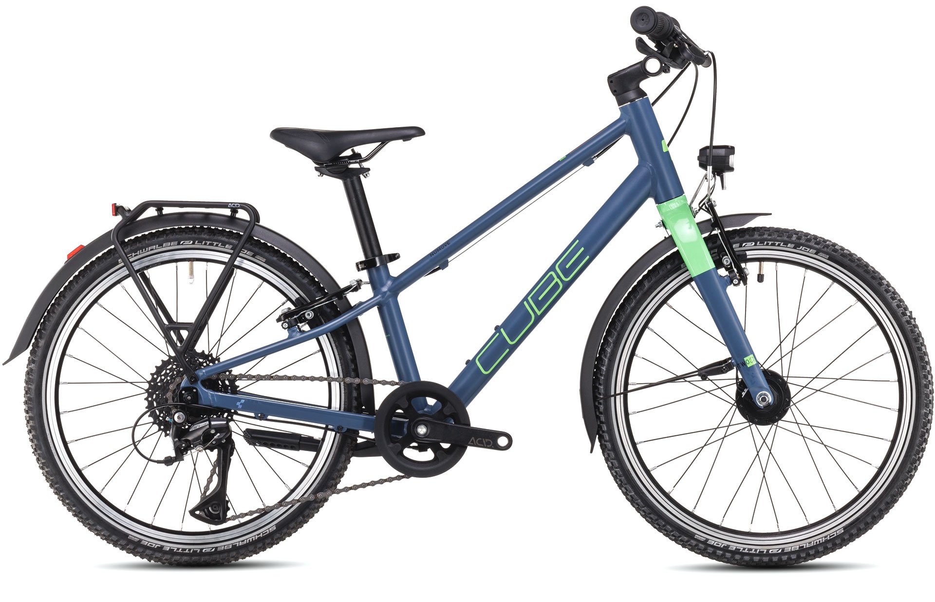 Ciclism - BICICLETA COPII CUBE NUMOVE 200 STREET ALBASTRU/VERDE 24INCH