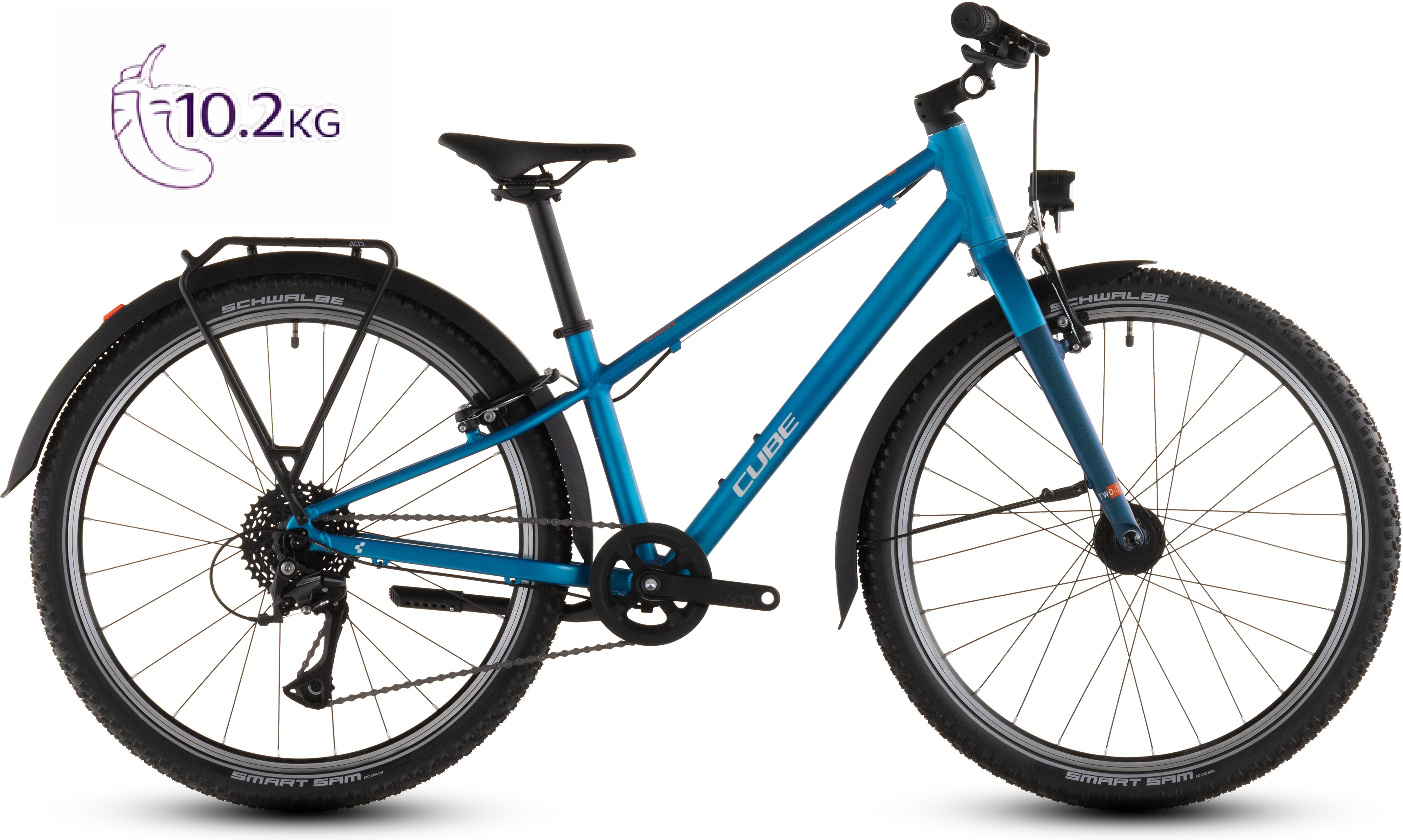 Biciclete - BICICLETA COPII CUBE NUMOVE 240 FE TOPASBLUE NEBULA 2026 roti 24