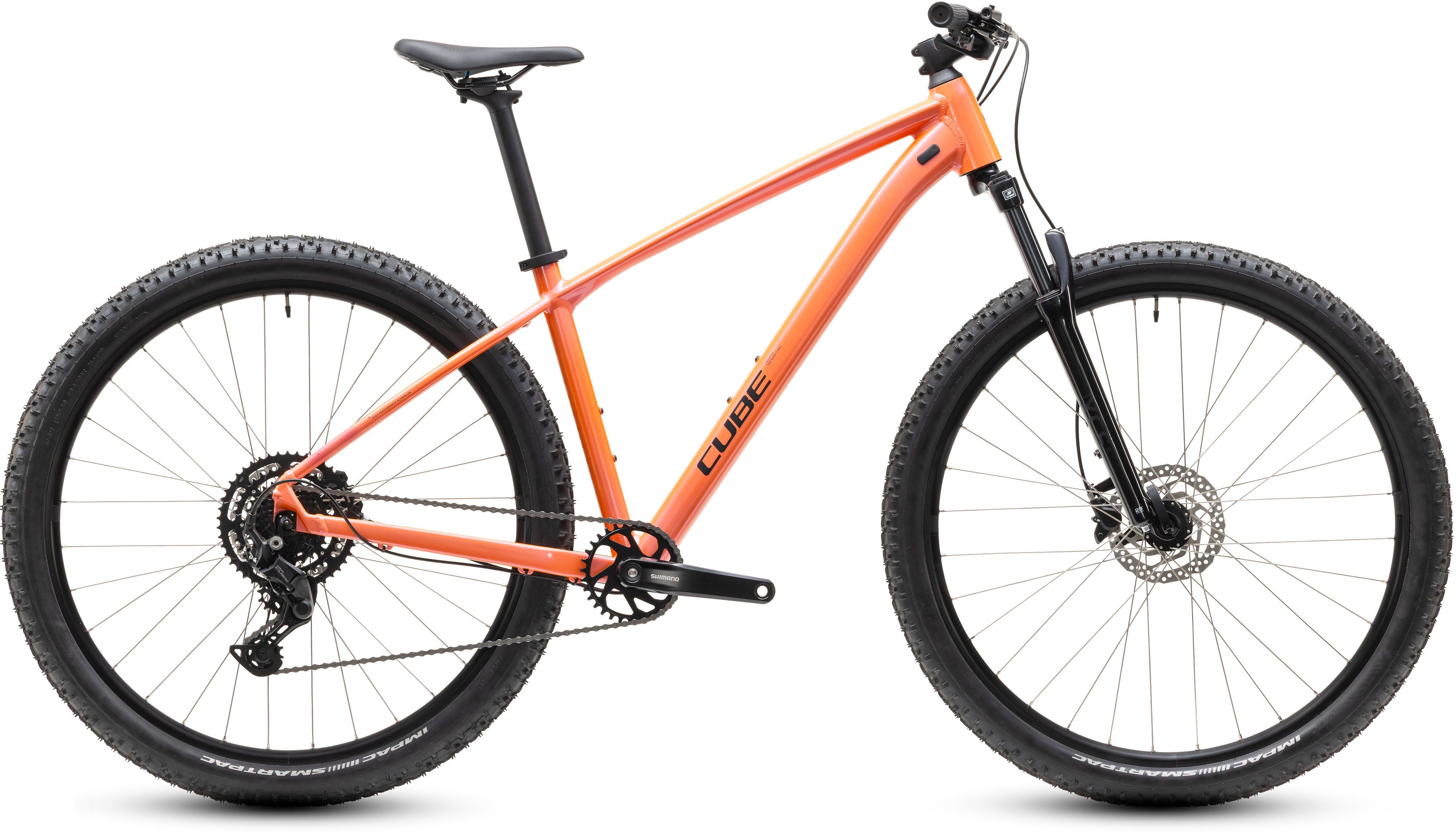 Ciclism - BICICLETA CUBE AIM ONE SALMON BLACK 2027 cadru S (15") - roti 27.5