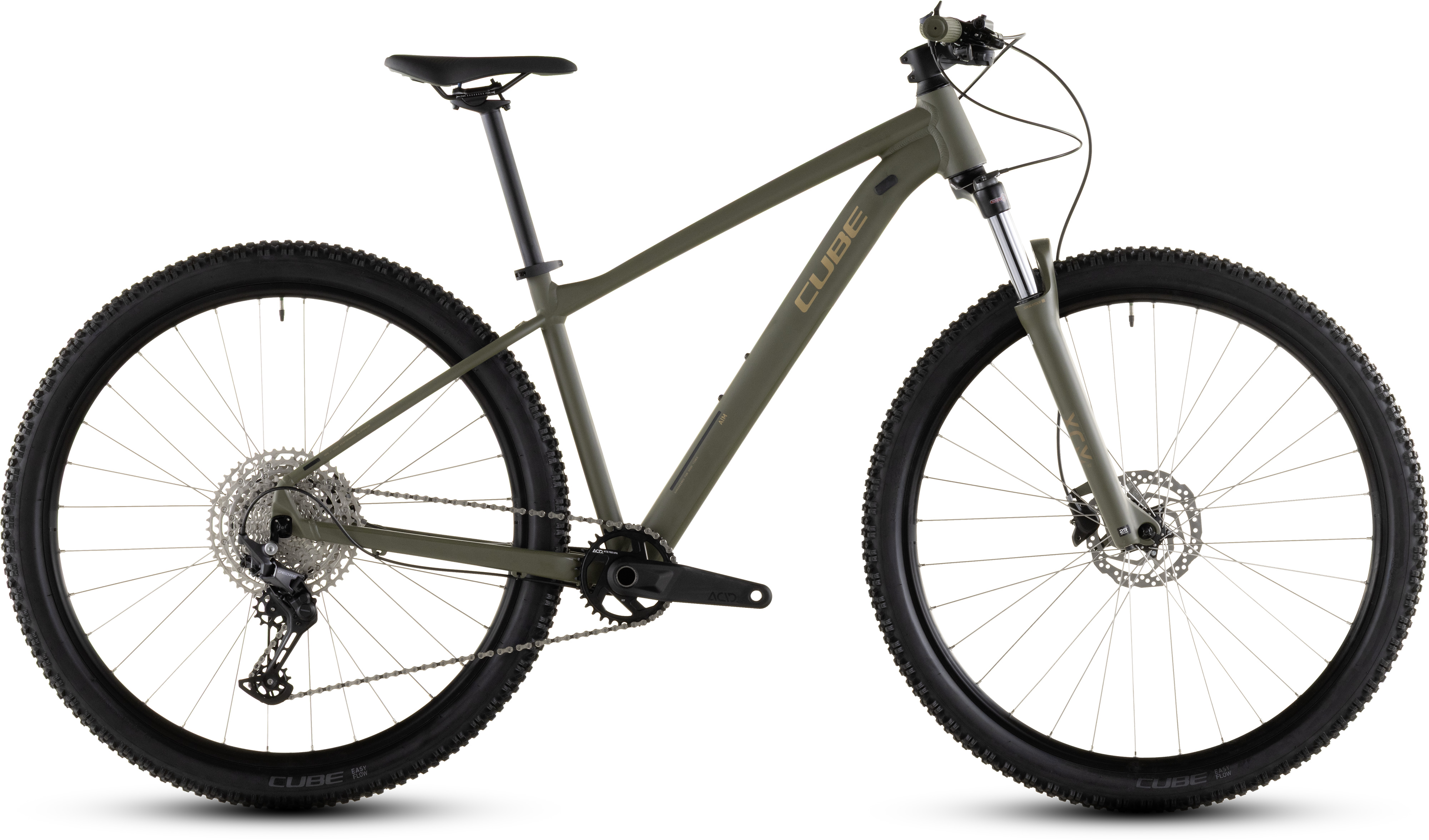 Ciclism - BICICLETA CUBE AIM SLX DUSTYOLIVE GOLD 2026 cadru XL (22") - roti 29