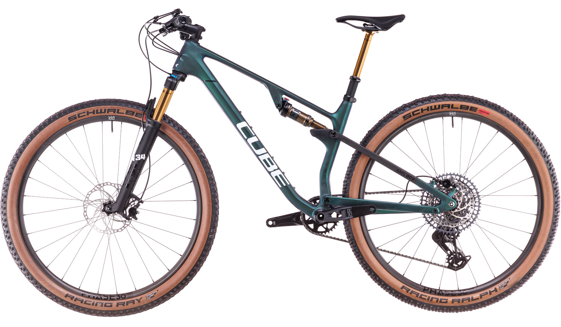 BICICLETA CUBE AMS ZERO99 C:68X SLX 29 LIQUIDGOBLIN WHITE 2025 M [4]